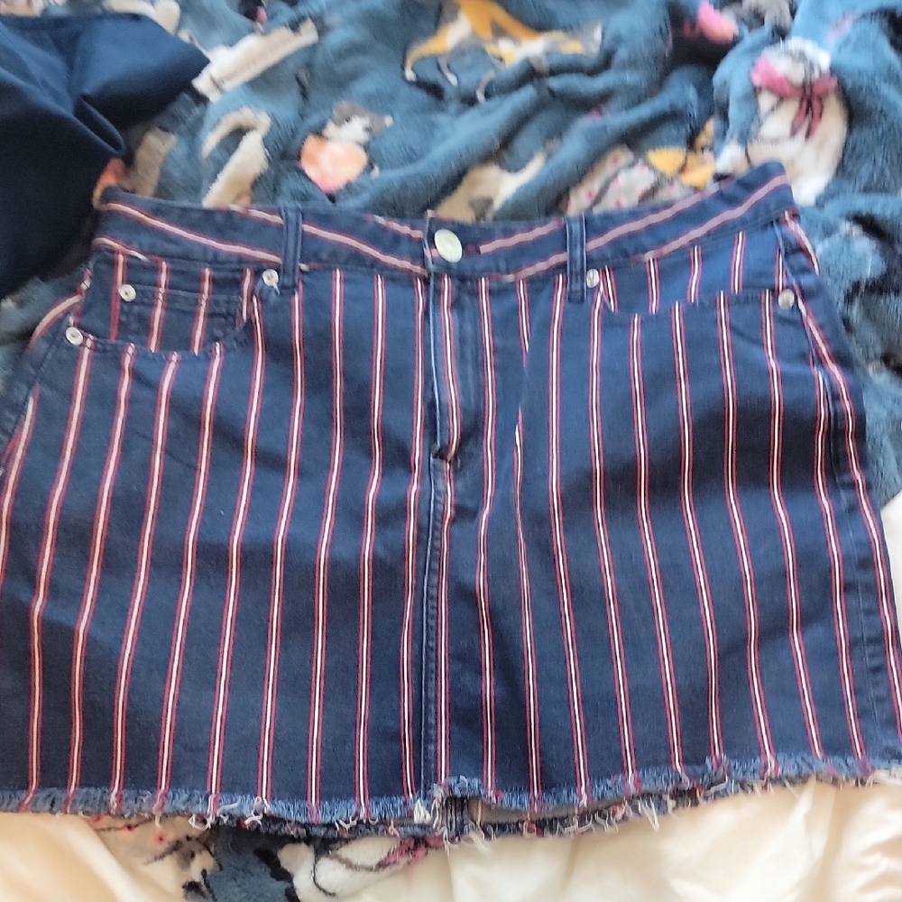 American Eagle Outfitters Blue Mini Pencil Skirt Casual